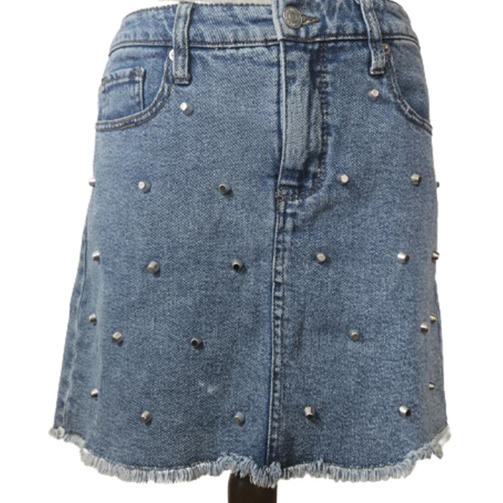 Denim Studded Mini Skirt Size 8